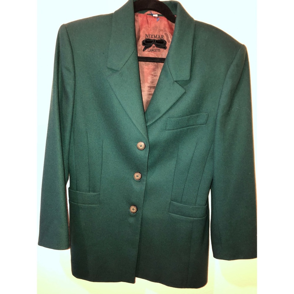 Vintage green tailored blazer